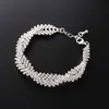 Pulsera personalizada transfronteriza con cruz de diamantes completa pulsera tejida a mano fábrica directa de adornos para la mano para mujeres europeas y americanas B305