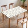 Mantel Geométrico poligonal con Borde Dorado Personalizado para Mesa de Comedor con Borde de Tela Estampado Digital, Mantel Rectangular