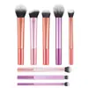 Conjunto de Pincéis de Maquiagem Cangzhou Novo Modelo Transfronteiriço com 8 Peças e Cabos Coloridos para Pó Solto, Blush, Base e Sombras