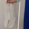 Calcetines de Burbujas con Lunares Suaves, Calcetines Finos de Malla Transpirable para Primavera y Verano, Estilo Japonés Simples Versátiles Largos para Mujer