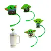 Tapa de Popote de Dibujos Animados de Silicona Goma Suave Cubierta de Popote Cosida de Dibujos Animados para Vaso Stanley Silicona Suave Cubierta de Popote de 10 mm con Popote