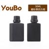 Em estoque transfronteiriço 30ml frasco quadrado de vidro preto fosco para óleo essencial frasco com rolha interna frasco de água de rosas frasco para reabastecimento frasco cosmético