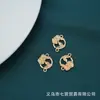 Conectores de Brinco Florais Banhados a Ouro para Colares e Pulseiras Feitos à Mão DIY Acessórios de Joias Atacado