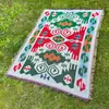 Manta de Línea Personalizada, Manta de Camping, Alfombra, Manta de Picnic, Manta de Sofá, Manta Multifuncional Estilo Étnico Bohemio