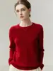 Suéter 100% cachemira pura para mujer, cuello redondo, corte holgado, versátil, diseño minimalista, con un tacto suave y cómodo, de manga larga, estilo pull-over, perfecto como capa base