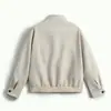 Chaqueta de retazos a cuadros retro americana de alta gama para hombre, nuevo estilo de otoño, holgada y simple, abrigo casual con cremallera