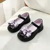 Zapatos de piel para niña en tallas 31-36, nuevo modelo de principios de primavera, estilo Mori girl, zapatos de princesa para niñas pequeñas, zapatos de suela antideslizante para niños, piel negra