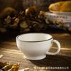 Conjunto de Xícara e Pires de Cerâmica Lukang Transfronteiriço de Luxo para Café Chá da Tarde Xícara de Café Latte de Alto Valor