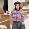 Ropa para Niños Weimu Abrigo de Lana de Cordero para Niñas Invierno Más Terciopelo Fair Isle Cálido Top Infantil Ropa de Bebé Clase A