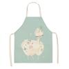 Alpaca de dibujos animados algodón lino delantal sin mangas antiadherente Cocina hogar cocina cintura colgar cuello babero para niños venta al por mayor