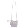 Bolso tipo cubo de lunares estilo coreano para mujer, bolso de hombro casual moderno y a la moda, bolso cruzado dulce, compacto y ligero para mujer