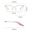 Óculos Antiluz Azul Novos Transfronteiriços Moda Haste de Metal com Mola Lentes Planas Armação de Óculos Estilo Popular Ins Europeu e Americano