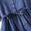 Toma Real de Vestido de Ramio Estampado de Posicionamiento Verano 2025 con Cintura de Encaje, Algodón y Lino Artístico Aspecto Adelgazante Dobladillo Amplio Falda Larga