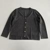 Cardigan de malha com botões retrô com decote em V e conotação discreta, casual americano, solto, manga comprida, top externo, outono, feminino