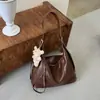 Bolso de Moda a un Hombro para Mujer de Gran Capacidad Bolso de Mano Retro Bolso Cruzado Diseño de Nicho Mochila Casual para Estudiante