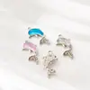 Exquisito Colgante de Pendientes Accesorios para Collar Hecho a Mano DIY de Calabaza Mariposa Delfín Ojo de Gato con Pedrería