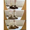 Primer encuentro con Jiti Tiramisu~ Botas de nieve cálidas con plataforma para mujer, invierno, aumento de altura interior, zapatos tipo Birkenstock, zapatos de algodón peludos