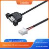 Cabeça USB fêmea personalizada de fábrica com furo de parafuso fixado à linha de terminal XH 2464-22 linha de extensão do chicote de conexão