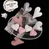 Novo Produto para o Festival QixiAcessórios de coração em couro, embalagem de buquê de flores, decorações florais românticas em formato de coração atacado