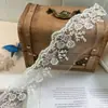 Ribete de Encaje Bordado de Malla Blanca Exquisito de 7 cm de Ancho para Ropa, Tela, Accesorios para el Cabello, Puños de Manga, Decoración Hecha a Mano DIY