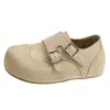Sapatos Femininos de Couro Genuíno com Aumento Oculto de Altura, Solado Macio, Confortáveis para os Pés, Mocassins Slip-On de Cobertura Total Estilo Birkenstock
