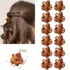 Set Lindo Transfronterizo de 12 Piezas de Pinzas Pequeñas de Colores, Pinzas Mágicas para Cola de Caballo Alta, Pinzas de Flor para la Parte Trasera de la Cabeza de Mujer, Pinzas para el Cabello