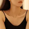 Collar de Nuevo Estilo para Mujer, Collar de Clavícula Simple Multicolor de Piedra Natural, Pulsera Nicho de Lujo Ligero, Juego de Joyería de Acero Inoxidable