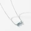 Colar Pingente Coração Letra I Love U Elegante Vintage em Prata Esterlina 925 para Mulheres, Presente de Dia das Mães de Luxo Leve