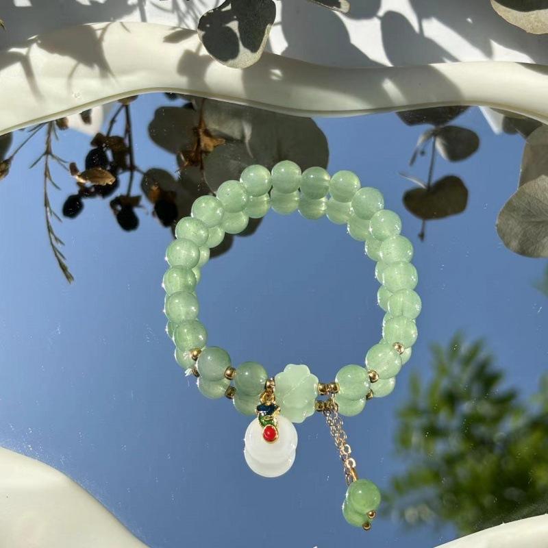 小红书苍兰柠檬碎花手链夏季女高级感小众轻奢义乌小商品手串批发