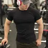 Ropa Nueva de Fitness para Verano Ropa Ajustada para Hombre Alta Elasticidad Secado Rápido Absorción de Sudor Transpirable Deportes al Aire Libre Camiseta de Manga Corta para Entrenamiento de Hombre