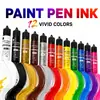Pluma Pinta Botella Transfronteriza Tinta Recarga Líquido Aditivo Pintura Base Agua Pluma Pinta Blanca 60ml Oro Plata