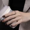 Xiao Zhan Wang Yibo com anel de dedo indicador aberto vv Japonês coreano moda micro conjunto zircão W letra vv anel maré