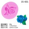 DIY bolo de açúcar rosa flor folhas líquido silicone molde argila cola molde mancha atacado