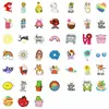 Nueva Compra Directa Transfronteriza de 100 Piezas de Pegatinas de Graffiti Frescas y Sencillas, Pegatinas Decorativas Creativas de Donas Rosas con Graffiti