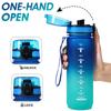 Vaso de agua deportivo de gran capacidad de 1 l para beber directamente, 32 oz, con gradiente transfronterizo, de plástico para verano y exteriores para estudiantes.