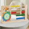 Ábaco de Madera Materiales Didácticos de Suma y Resta Montessori para Niños Guardería Niños Aprendizaje de Iluminación Primer Grado Aritmética Palillo de Palabra