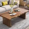 Nueva Mesa de Café de Madera Maciza Estilo Chino para Sala de Estar en Casa, Mesa de Té con Borde Natural para Oficina, Mesa para Preparar Té Kung Fu para Casas de Huéspedes