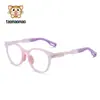 Novos Armações de Óculos Tr90 Infantis para Meninas com Dobradiças de Mola, Óculos Modernos com Bloqueio de Luz Azul para Alunos do Ensino Fundamental, Adequados para Lentes de Grau, Atacado