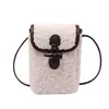 Mini Bolso Cruzado Cuadrado Pequeño de Moda Trendy de Invierno para Niñas, Bolso Pequeño Dulce y Fresco de Lana de Cordero, Bolso de Teléfono Transfronterizo