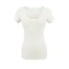 Estilo Deseo Puro Chica Picante Cuello Redondo Bolsillo Manga Corta Camiseta Verano Nuevo Básico Simple Versátil Color Sólido Prenda Base Superior