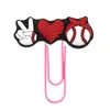 Clips para Papel Grandes con Forma de Béisbol Transfronterizos, Material de Oficina, Clips para Papel Creativos Lindos, Pines en Forma de U, Marcadores de Libros de Dibujos Animados de PVC