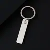 Chaveiro de Tag Militar Escovado de Aço Inoxidável Transfronteiriço Laser UV Impressão Colorida Material em Branco Vários Acessórios Chaveiro de Metal