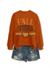Tamaño europeo transfronterizo Amazon eBay sitio independiente casual moderno divertido vibras de otoño para mujer rama de calabaza