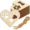 Nuevos Marcadores de Libro de Madera en Blanco con Borla Creativos para Pintar DIY, Etiquetas Rectangulares de Madera sin Terminar, Etiquetas para Libros y Colgantes