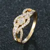 Estilo Coreano Personalidad Simple Conjunto de Anillo y Pulsera para Dama Brillante Micro Circonita Baño de Oro Real Suministro Directo de Fábrica