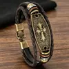Nuevo Pulsera Tejida de Cuero Hebilla de Aleación Moda Retro Europea y Americana Más Vendida Pulsera de Cuero Directo de Fábrica