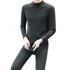 Traje Térmico Autoaquecedor De Rong para Pais de Meia-Idade e Idosos, Conjunto de Outono com Gola Alta Meia, Conjunto de Proteção Contra Frio Outono/Inverno, 1/2 Peças