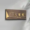 Placa de Puerta de Oficina de Madera Maciza Cartel Hecho a Medida Señal Direccional Oficina del Director General Estilo Elegante Veta de Madera Fuente Tridimensional