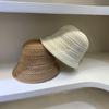 Sombrero de Pescador de Ala Pequeña Estilo Japonés Retro de Ala Pequeña Tejido de Punto Calado Ultraligero Plegable Casual Sombrero de Pescador