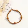 Pulsera Nueva de Cuentas de Madera China Creativa con Cuentas Decoración para el Hogar Infantil Colgante Artesanal Lanyard para Teléfono Móvil Colgante